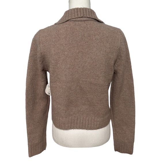 Jolie & Joy by FCT With Love Pink/Brown Plaid Print Vneck Collar Sweater NWT - Picture 4 of 6